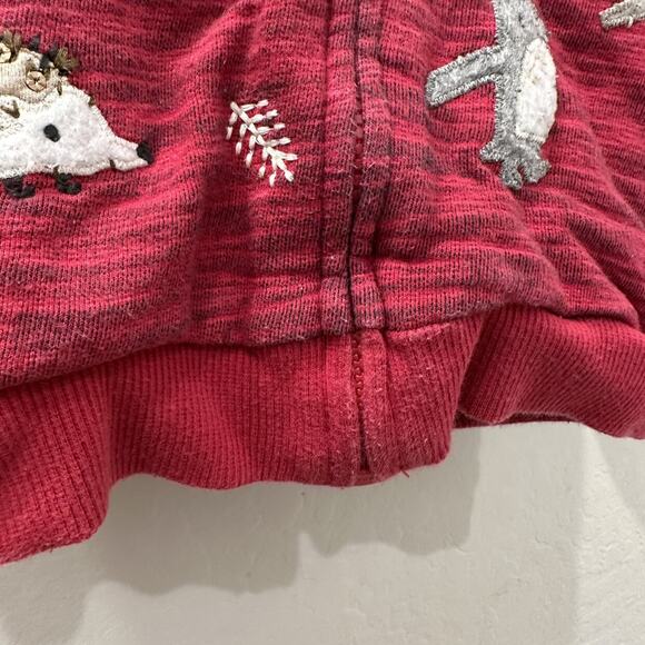 Next Red Woodland Hoodie Sweatshirt & Grey Skirt Outfit - Picture 5 of 11